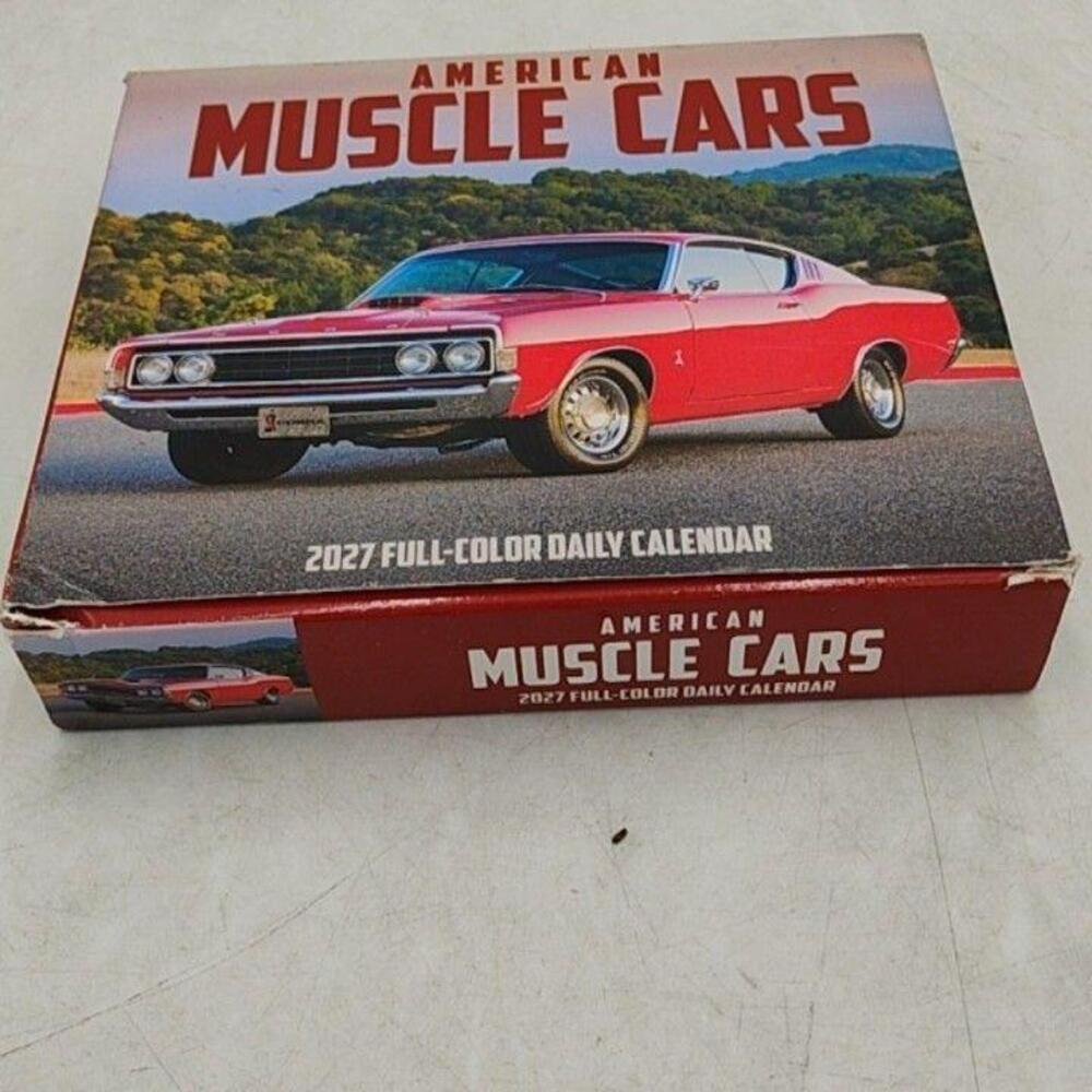 American Muscle Cars 2027 Daily Calendar Ron Kimball Desk Box Red Willow Creek